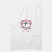 Super Mommy Personalized Best Mom Gift Kitchen キッチンタオル (縦)