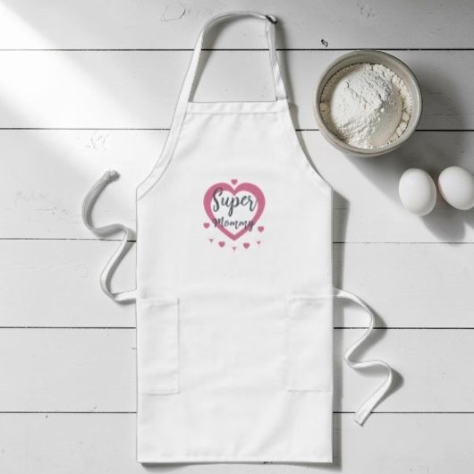 Super Mommy Personalized Best Mom Gift Long Apron ロングエプロン