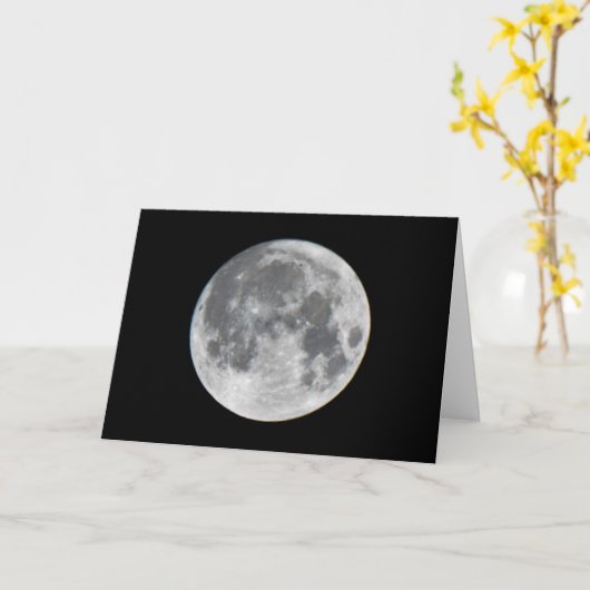 Super Moon | Mendota Heights Minnesota カード (黄色い花)