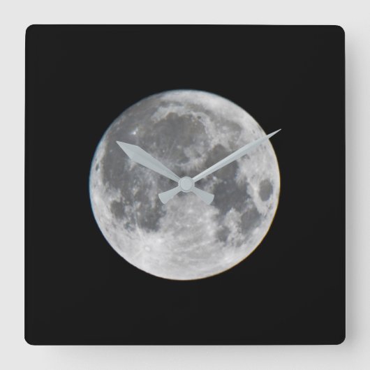 Super Moon | Mendota Heights Minnesota スクエア壁時計 (正面)