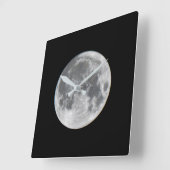 Super Moon | Mendota Heights Minnesota スクエア壁時計 (傾斜)
