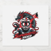 Super Moto Rider � Motorcycle  スパークリングワインラベル (シングルラベル)