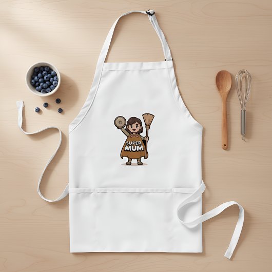 Super Mum Apron – Funny Kitchen Apron for Mom スタンダードエプロン