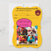 “Super Perritas al Rescate: ¡A festejar! 招待状 (正面)