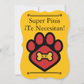 “Super Perritas al Rescate: ¡A festejar! 招待状 (裏面)