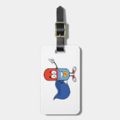 Super Pill Cartoon Hero Character ラゲッジタグ (正面縦)