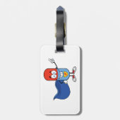 Super Pill Cartoon Hero Character ラゲッジタグ (裏面縦)