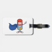 Super Pill Cartoon Hero Character ラゲッジタグ (裏面横)