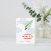 Super Plane Awesome Paper Airplane Class Valentine エンクロージャーカード (スタンド正面)