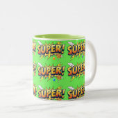 Super!, Pop Art, by Natasha Us ツートーンマグカップ (正面右)