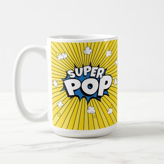 SUPER POP! Comic Book Pop Art Pun コーヒーマグカップ (左)