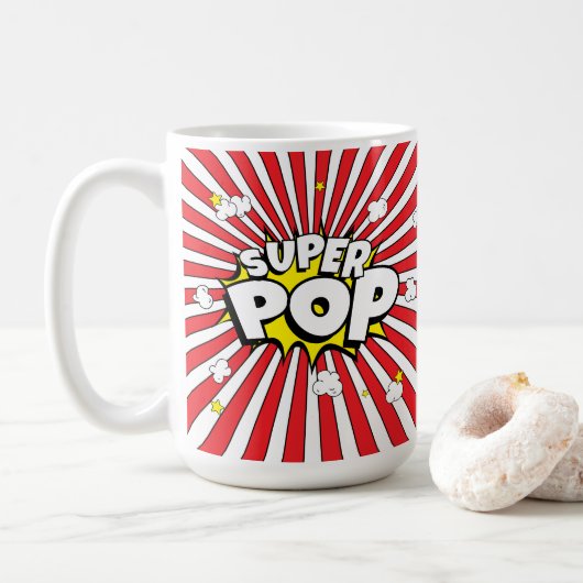 SUPER POP! 'Corny' Dad Humor コーヒーマグカップ (ドーナツ)