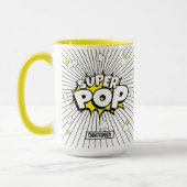 SUPER POP! Fun Superhero Personalized Pun マグカップ (左)