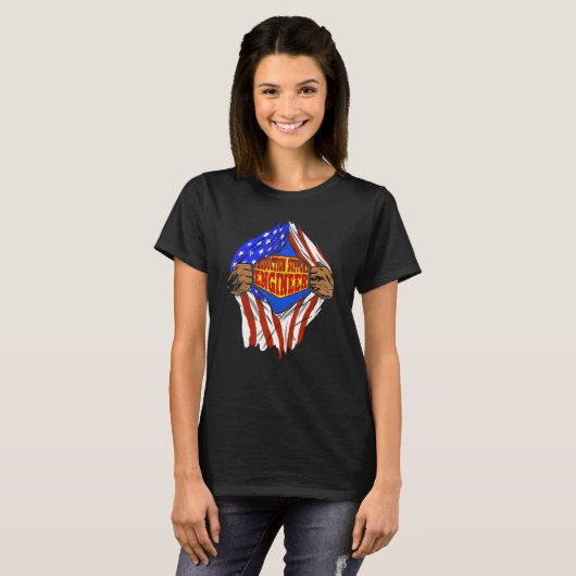 Super Production Support Engineer Hero Job Tシャツ (正面フル)
