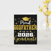 Super proud godfather of 2026 graduate graduation カード (黄色い花)