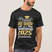Super Proud Great Grandma 2025 Engineering Graduat Tシャツ (正面)