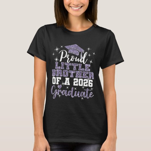 Super Proud Little Brother 2026 Graduate Graduatio Tシャツ (正面)
