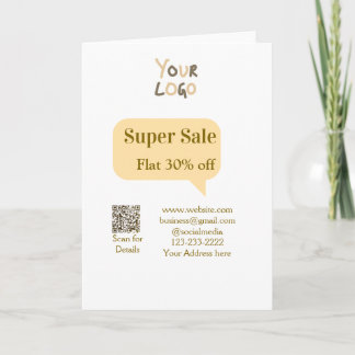 super sale business discount scan QR code details  カード
