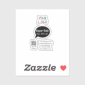 super sale business discount scan QR code details  シール (シート)