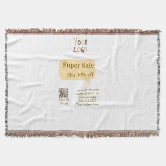 super sale business discount scan QR code details スローブランケット (正面)