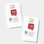 super sale business discount scan QR code details  バッジ (正面＆裏面)