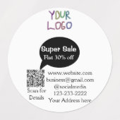 super sale business discount scan QR code details  ラベル (デザイン1)