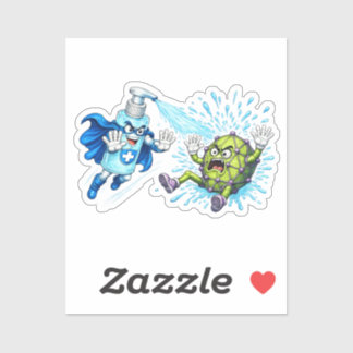 Super Sanitizer vs. Germ Monster シール