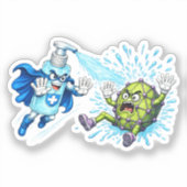 Super Sanitizer vs. Germ Monster シール (正面)