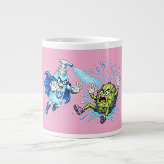 Super Sanitizer vs. Germ Monster ジャンボコーヒーマグカップ