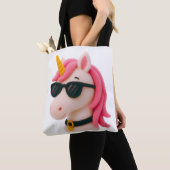 super soft unicorn-style plush style トートバッグ (クローズアップ)