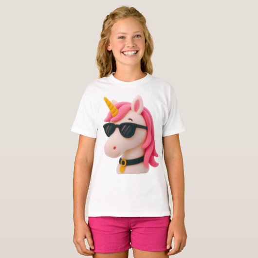 super soft unicorn-style plush style tシャツ (正面フル)