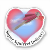 Super Squirrel Delivery Valentine's Day シール (正面)