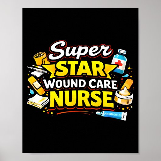 Super star wound care nurse medical pride hero  ポスター (正面)