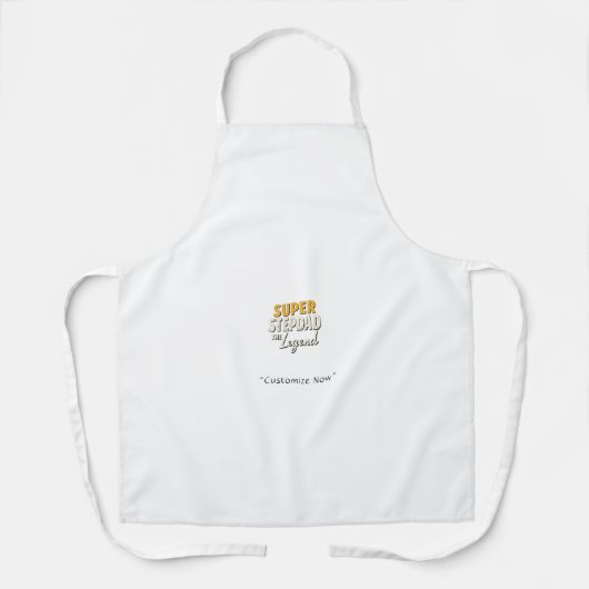Super Step Dad the Legend Apron – BBQ Gift エプロン (正面)