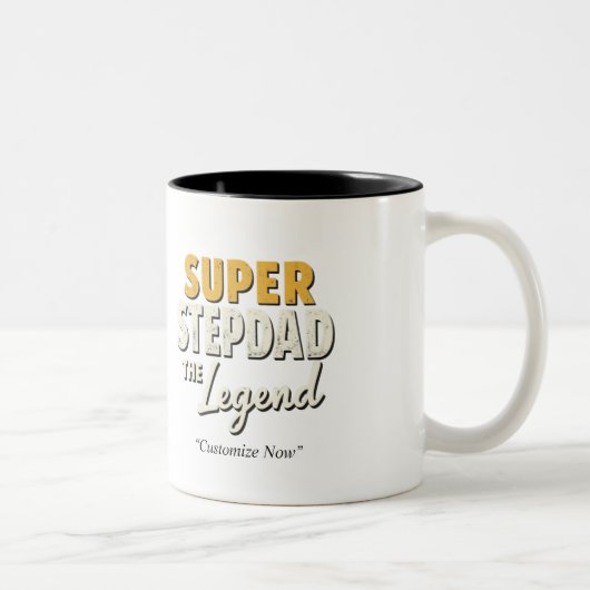 Super Step Dad the Legend Mug – Custom Gift ツートーンマグカップ (右)