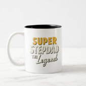 Super Step Dad the Legend Mug – Custom Gift ツートーンマグカップ (左)