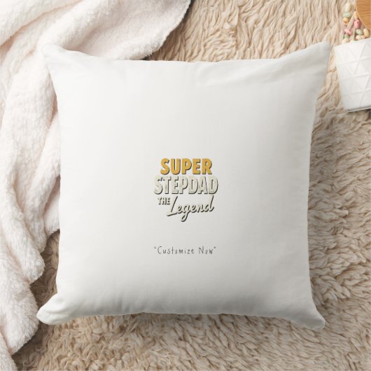 Super Step Dad the Legend Pillow – Heartfelt Gift クッション (ブランケット)