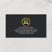 Super Stylish Gold Semi Truck Logistics Trucker 名刺 (裏面)