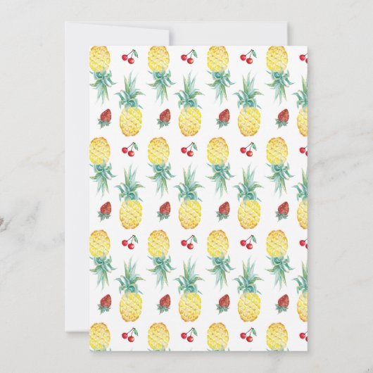 Super Sweet Fruit First Birthday Invitation 招待状 (裏面)