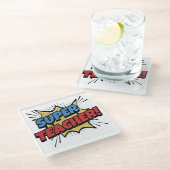 Super Teacher Comic Style ガラスコースター (アングル)