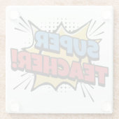 Super Teacher Comic Style ガラスコースター (裏面)