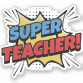Super Teacher Comic Style シール (正面)