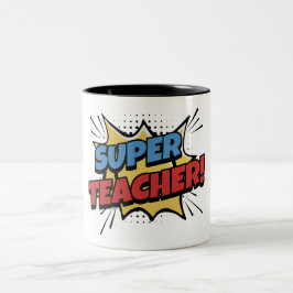 Super Teacher Comic Style ツートーンマグカップ