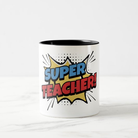 Super Teacher Comic Style ツートーンマグカップ (中央)