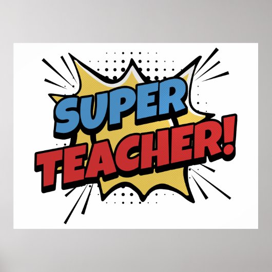 Super Teacher Comic Style ポスター (正面)