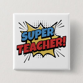 Super Teacher Comic Style 缶バッジ