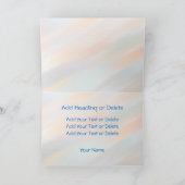 Super Vivid Vibrant Color Custom Text Rainbow Flag カード (内部)