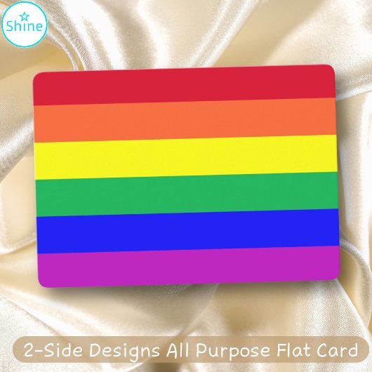 Super Vivid Vibrant Colors LGBT Pride Rainbow Flag カード