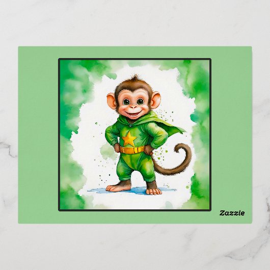 Superaffe, 箔シーズンポストカード (裏面)