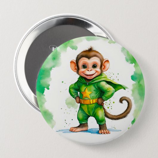 Superaffe 缶バッジ (正面&裏面)